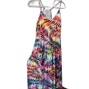 Nicole Miller Tropical Print XS Maxi Halter Sundress